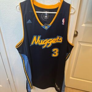 Adidas Navy and Yellow Nuggets Jersey